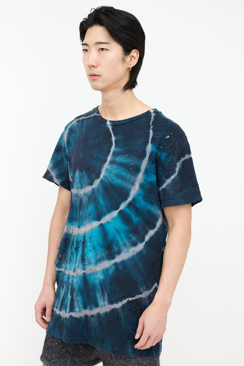 Amiri Tie Dye Distressed T-Shirt