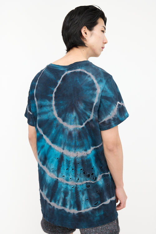 Amiri Tie Dye Distressed T-Shirt