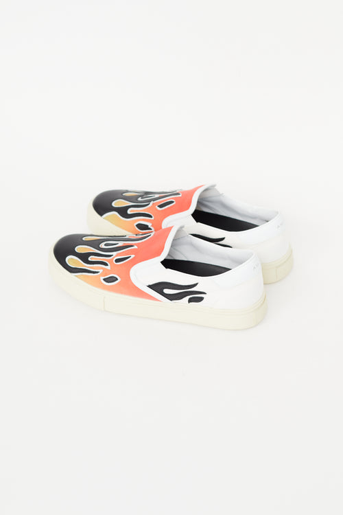 Amiri White 
Multicolour Flame Sneaker