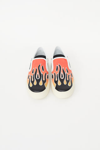 Amiri White 
Multicolour Flame Sneaker