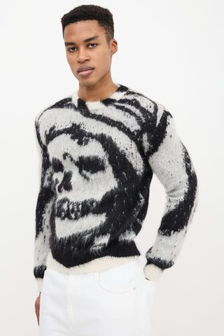 Amiri X Wes Lang Mohair Skull Sweater