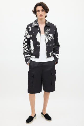 Amiri X Wes Lang Black 
White Sketch Jacket