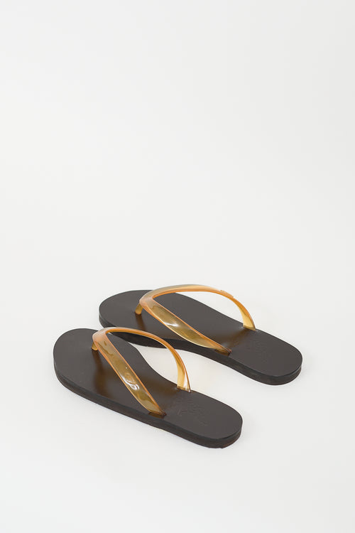 Ancient Greek Sandals Brown Saionara Jelly Sandal