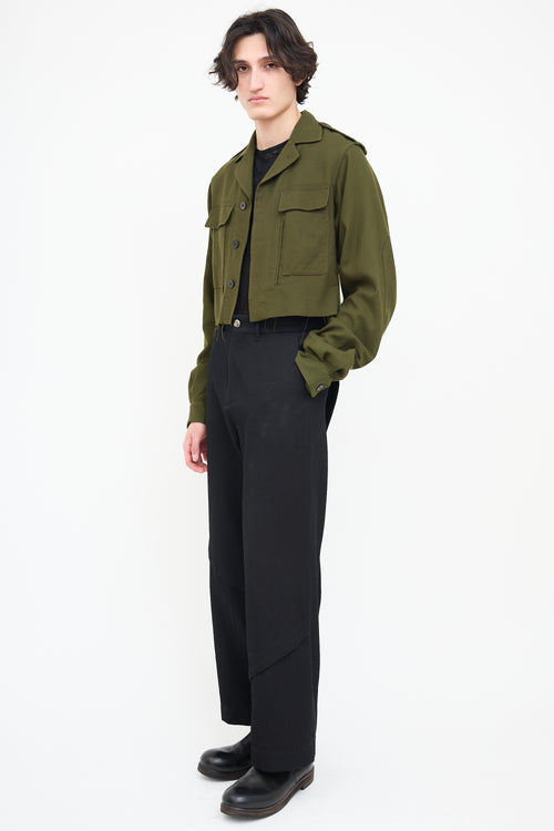 Andersson Bell Black Twill Wool Camtton Trouser