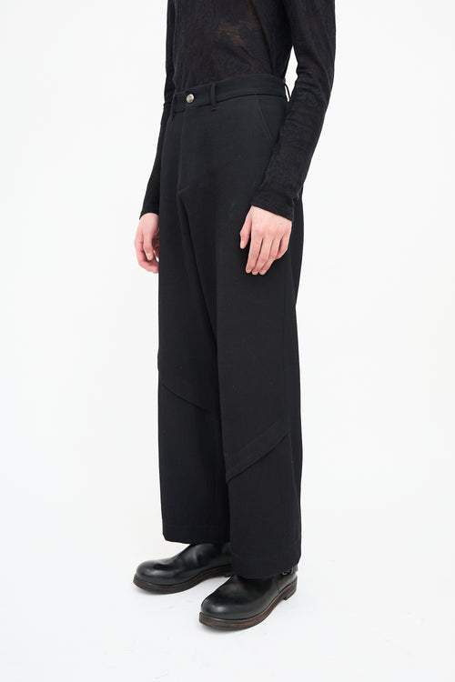 Andersson Bell Black Twill Wool Camtton Trouser