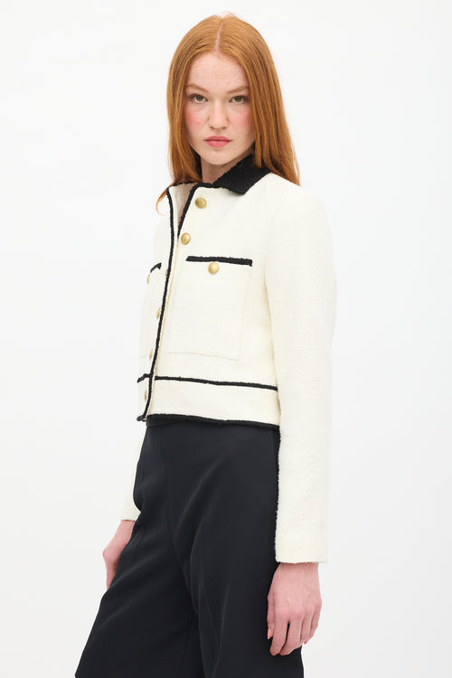 Anine Bing Cream 
Black Boucle Jada Jacket