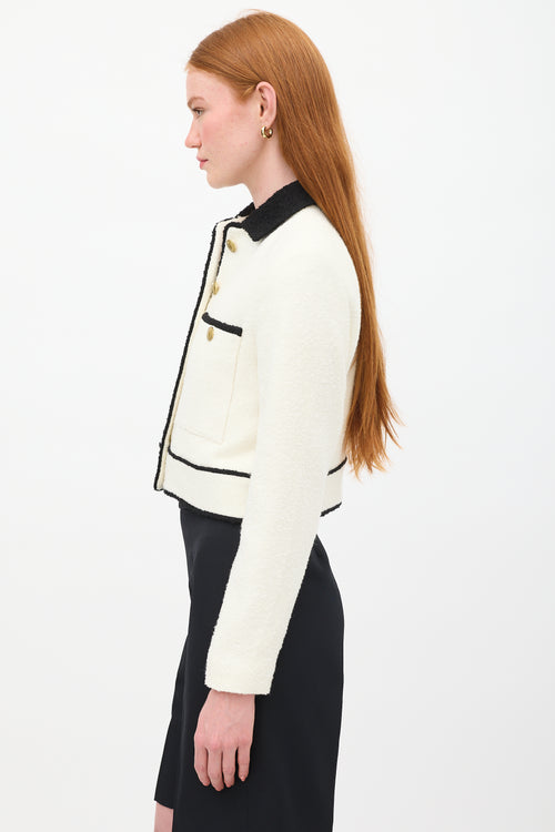 Anine Bing Cream 
Black Boucle Jada Jacket