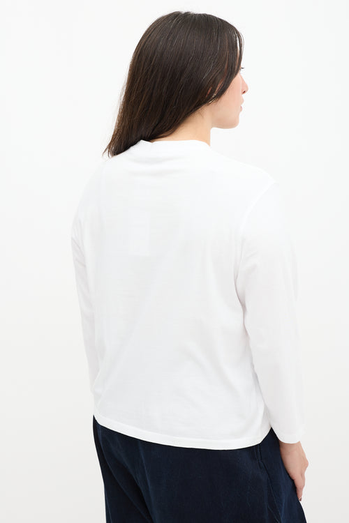 Anine Bing White Logo Longsleeve