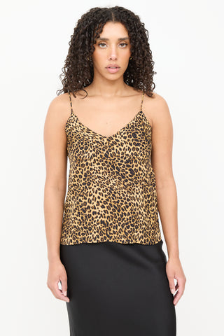 Anine Bing Silk Patterned Tank Top