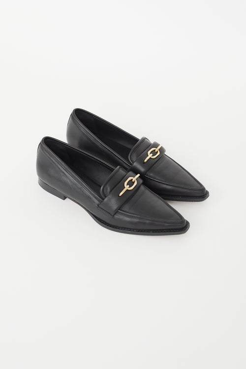 Anine Bing Black Leather Selma Loafer