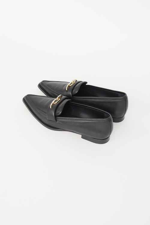 Anine Bing Black Leather Selma Loafer