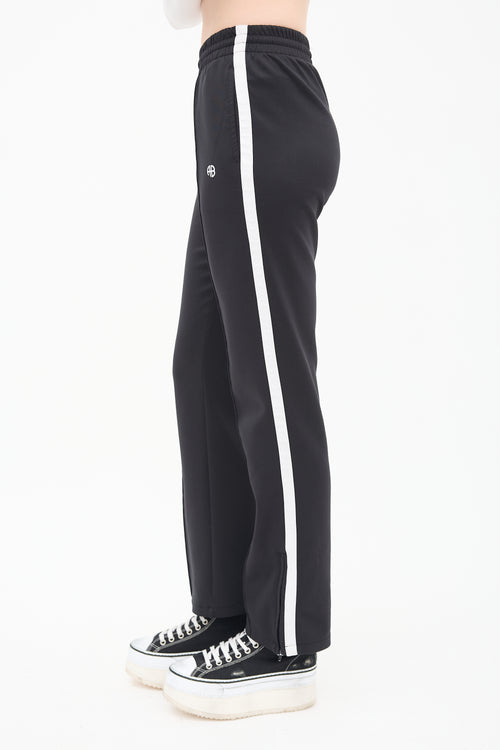 Anine Bing Black Stripe Kameron Pant