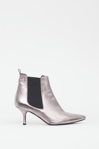 Anine Bing Pink Metallic Heeled Chelsea Boot