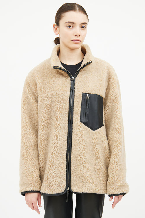 Anine Bing Tan 
Black Sherpa Ryder Jacket