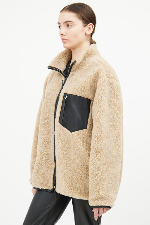 Anine Bing Tan 
Black Sherpa Ryder Jacket