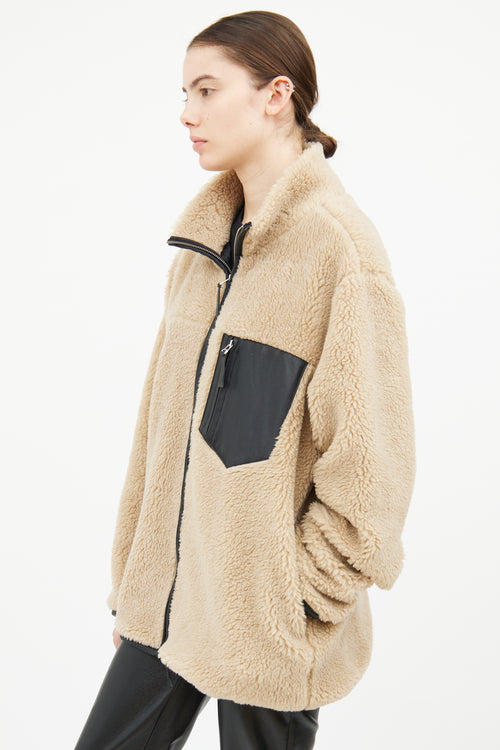 Anine Bing Tan 
Black Sherpa Ryder Jacket