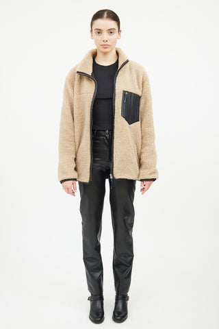 Anine Bing Tan 
Black Sherpa Ryder Jacket