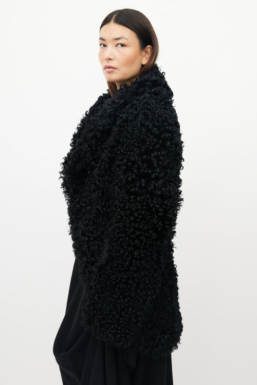 Ann Demeulemeester Black Lamb Shearling Jacket