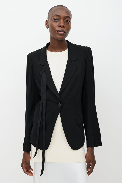 Ann Demeulemeester Black Tie Blazer