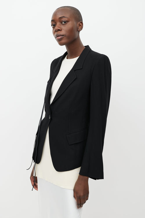 Ann Demeulemeester Black Tie Blazer