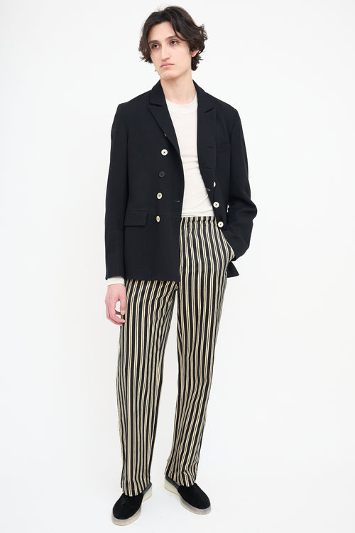 Ann Demeulemeester Black Wool Double Breasted Blazer