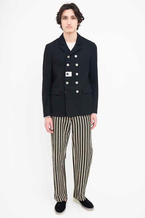 Ann Demeulemeester Black Wool Double Breasted Blazer