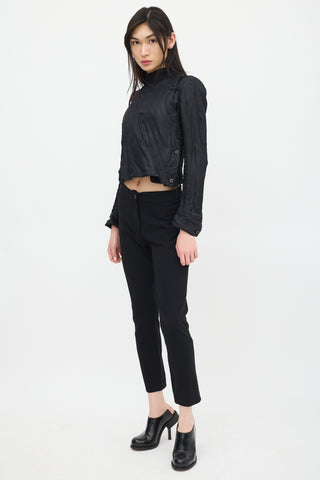 Ann Demeulemeester Black Wool Skinny Trouser