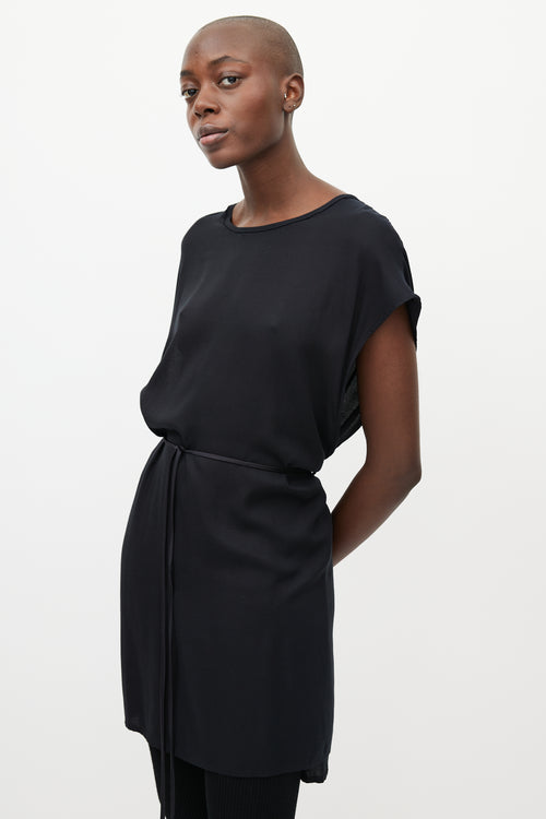 Ann Demeulemeester Black Wrap Tunic Dress