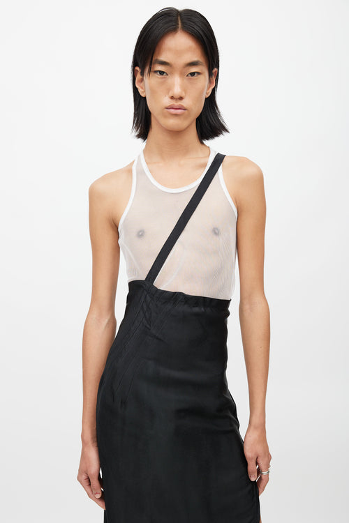 Ann Demeulemeester Black Zip 
Strap Maxi Skirt