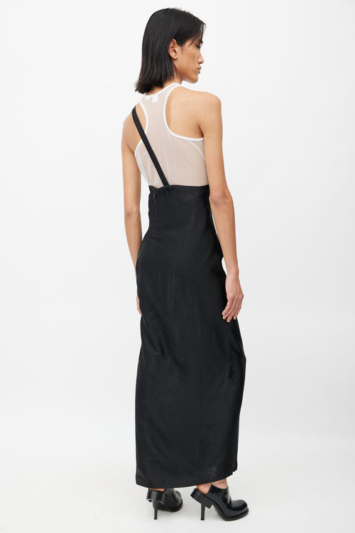 Ann Demeulemeester Black Zip 
Strap Maxi Skirt