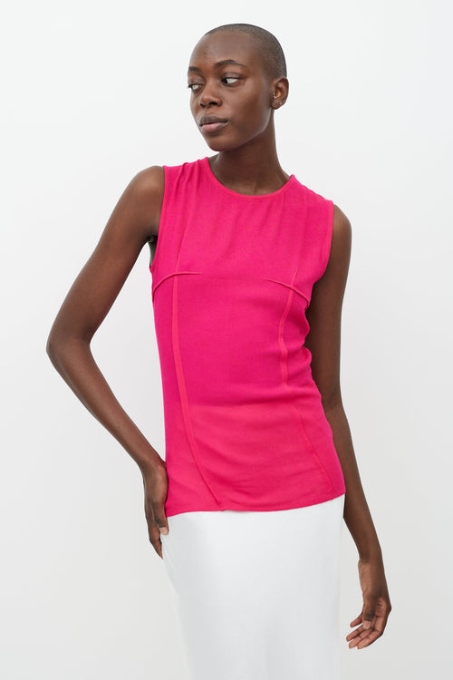 Ann Demeulemeester Pink Panelled Top