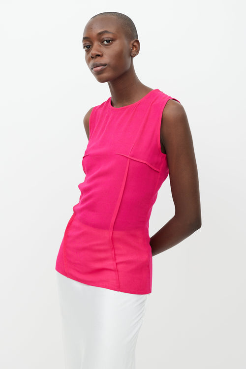 Ann Demeulemeester Pink Panelled Top