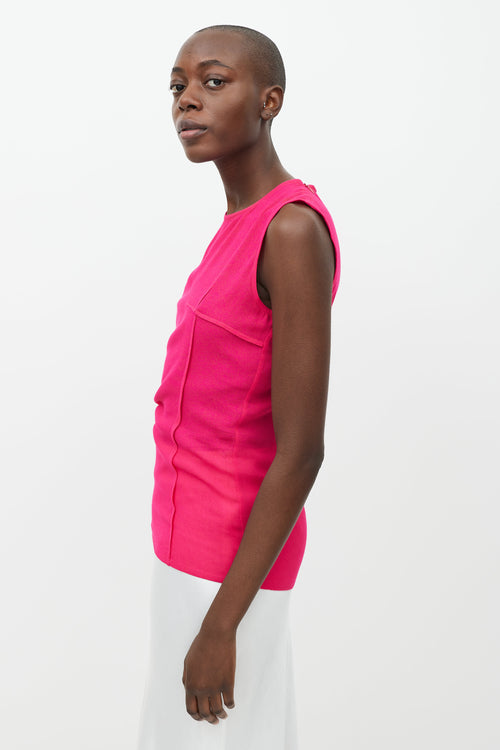 Ann Demeulemeester Pink Panelled Top