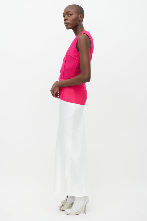 Ann Demeulemeester Pink Panelled Top