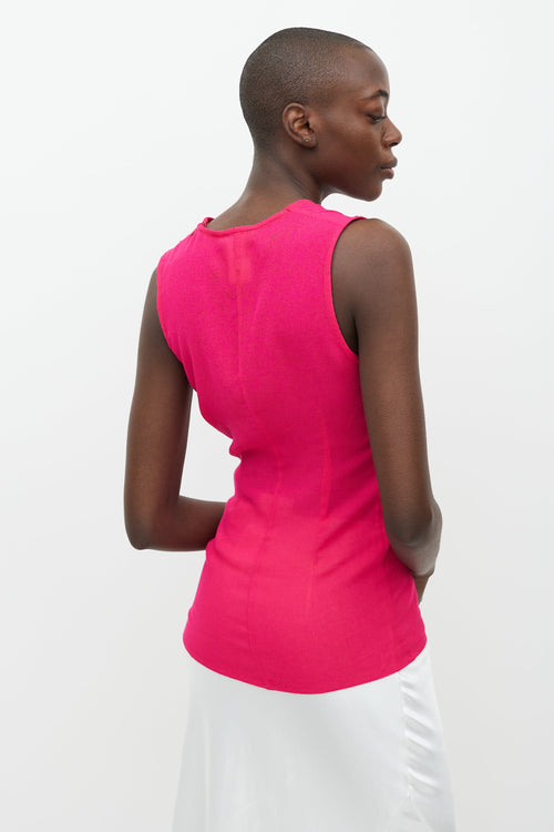 Ann Demeulemeester Pink Panelled Top