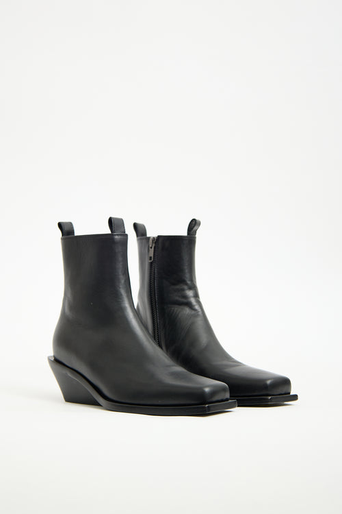 Ann Demeulemeester Black Leather Rumi Boot