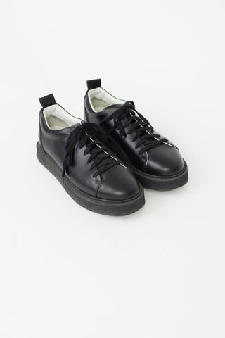 Ann Demeulemeester Black Leather Sneaker