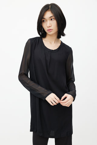 Ann Demeulemeester Black Long Sleeve Tunic