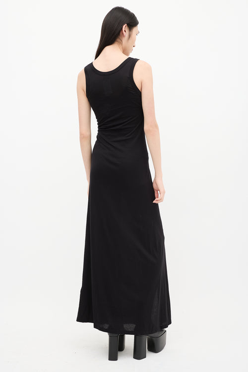 Ann Demeulemeester Black Lace Up Elmer Maxi Dress