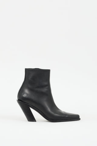 Ann Demeulemeester Black Leather Ankle Boot