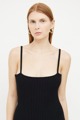 Anna Quan Black Rib Knit Dress