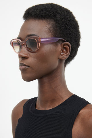 Anne Et Valentin Purple 
Orange Smith Clear Sunglasses