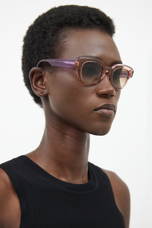 Anne Et Valentin Purple 
Orange Smith Clear Sunglasses