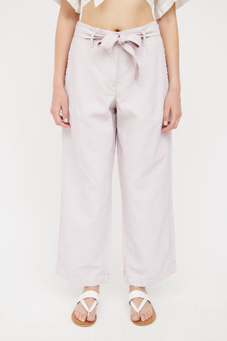 Pink Linen Blend Wide Legged Trouser Annette Gortz