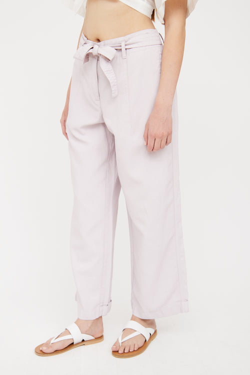 Pink Linen Blend Wide Legged Trouser Annette Gortz