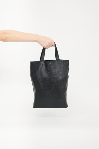 A.P.C. Embossed Leather Maiko Shopping Tote