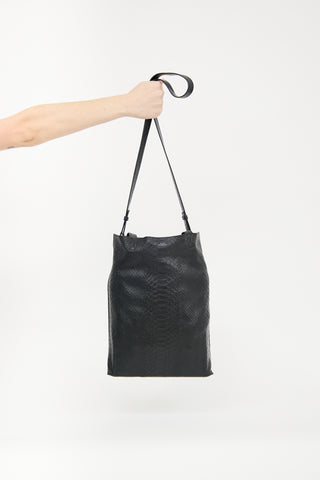 A.P.C. Embossed Leather Maiko Shopping Tote