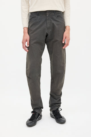 Arc
teryx Veilance Dark Grey Cotton 
Nylon Tapered Pant