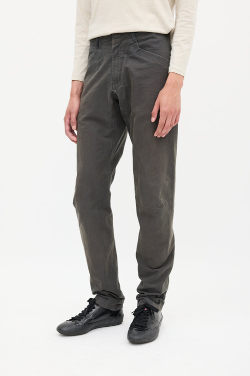 Arc
teryx Veilance Dark Grey Cotton 
Nylon Tapered Pant