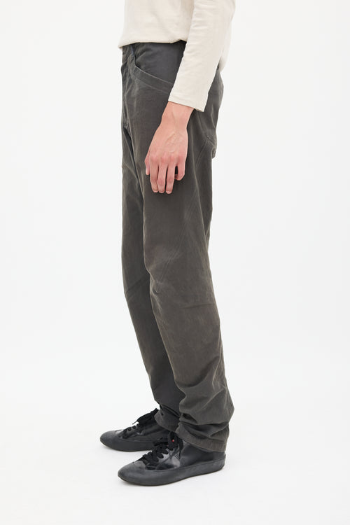 Arc
teryx Veilance Dark Grey Cotton 
Nylon Tapered Pant